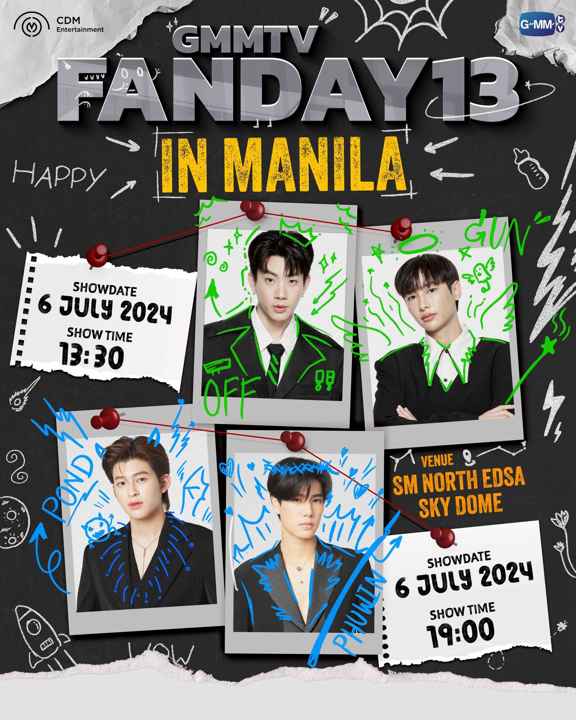 Pond-Phuwin, Off-Gun invite fans to grab GMMTV Fan Day tickets